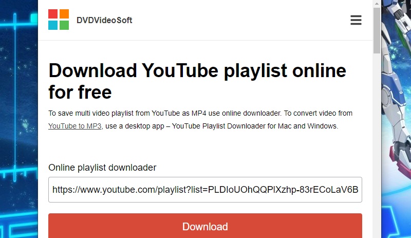 download youtube playlist dvdvideosoft