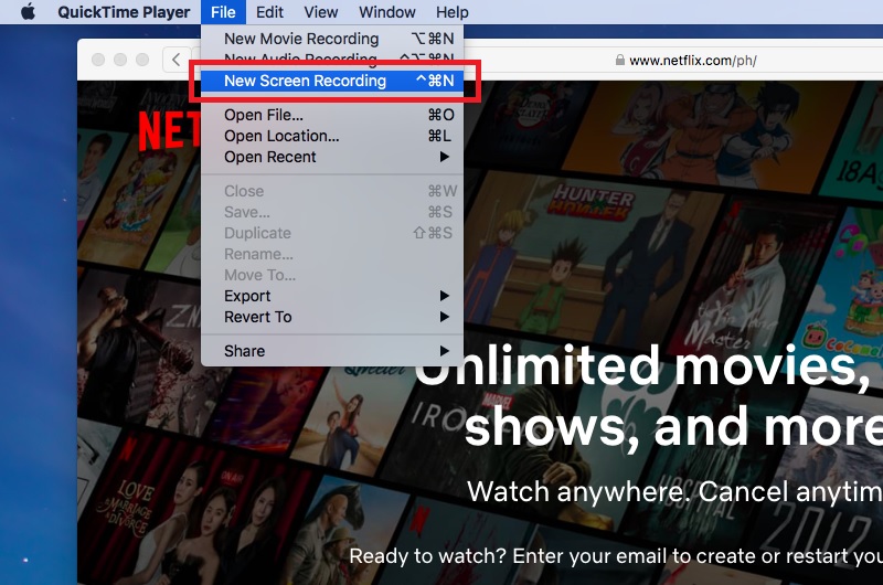 record netflix quicktime