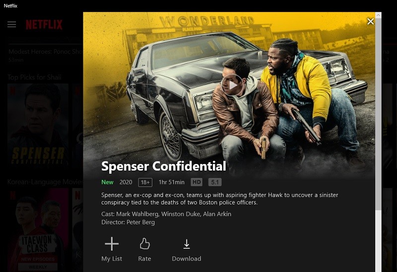 download netflix movie on windows10