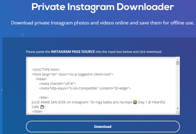 download ig private instaoffline step1