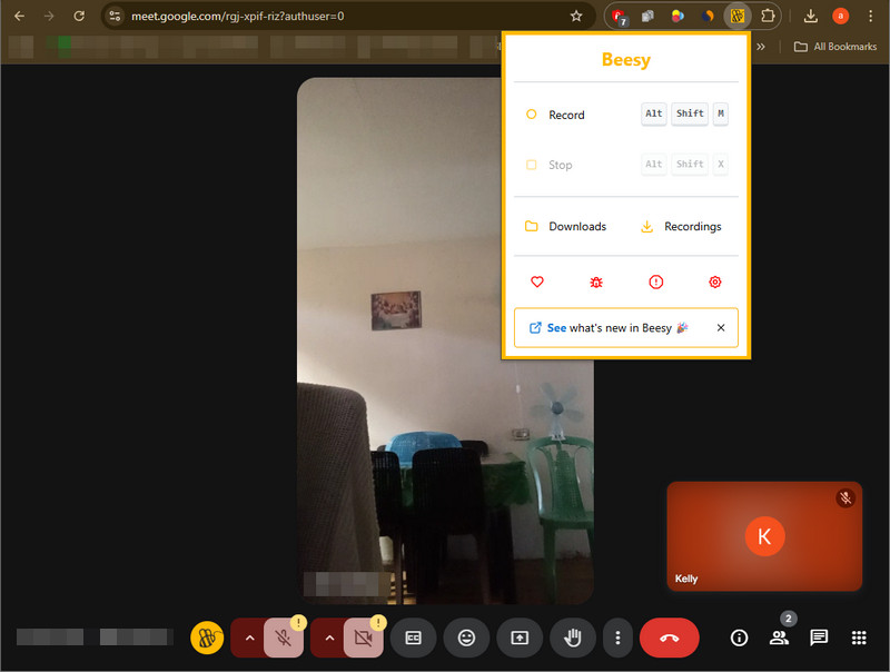 record google meet using beesy